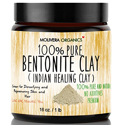 Molivera Organics Bentonite Clay for Detoxifying and Rejuvenating Skin and Hair