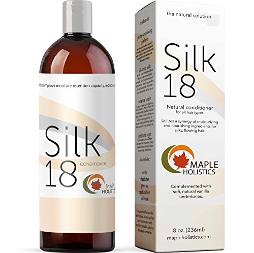 Silk18 Natural Hair Conditioner Argan Oil Sulfate Free Treatment for Dry and Damaged Hair