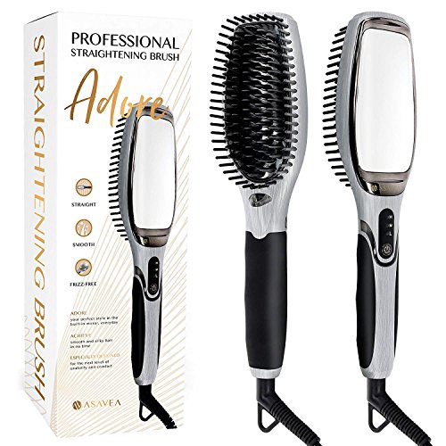 AsaVea Professional Hair Straightening Brush with Mirror review