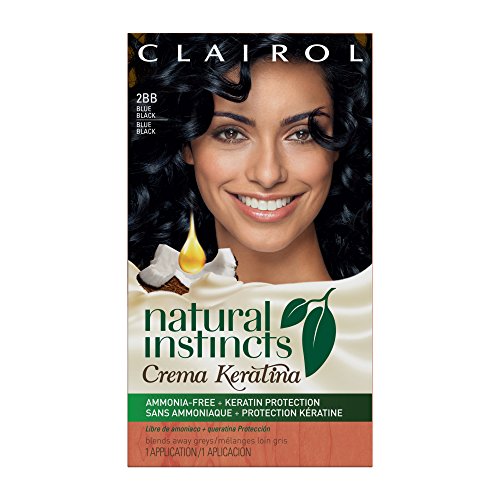 Clairol Natural Instincts Crema Keratina Hair Color Kit, Blue Black 2BB Blueberry Crème. review