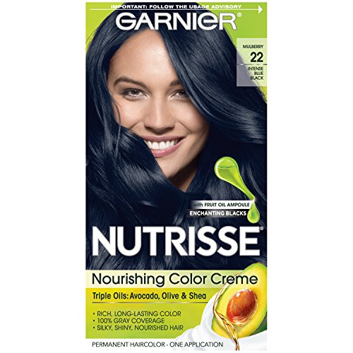 Garnier Nutrisse Nourishing Hair Color Crème, 22 Intense Blue Black review