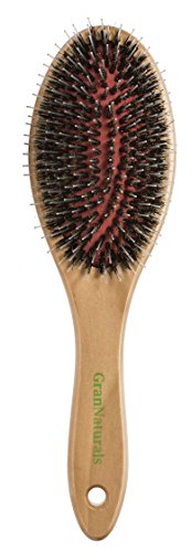 GranNaturals Boar + Nylon Bristle Oval Hair Brush with a Wooden Handle review