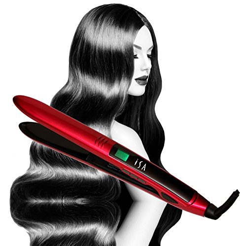 Titanium Flat Iron Digital Hair Straightener by Isa Professional.