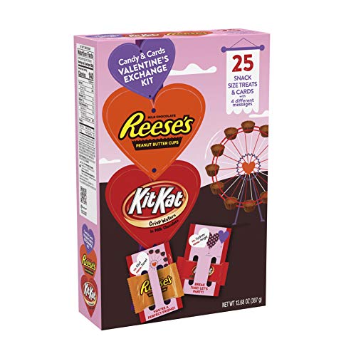 Hershey\'s Valentine\'s Day Chocolate Candy Exchange Assortment Box with Cards.